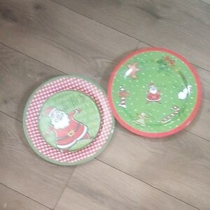 Festive Santa and Holiday Plates- Melamine Ware
